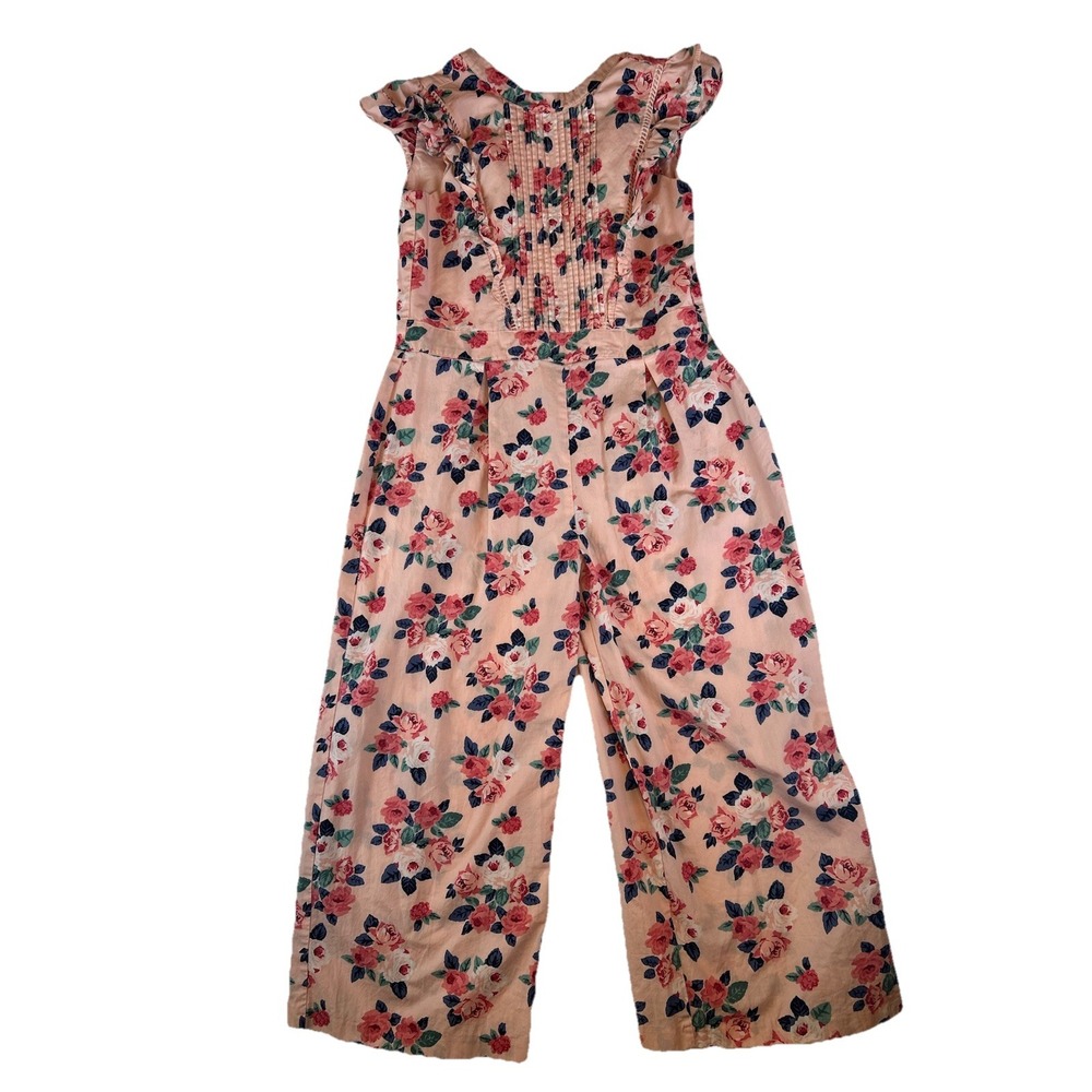 Janie and Jack Pink Floral Jumpsuit
